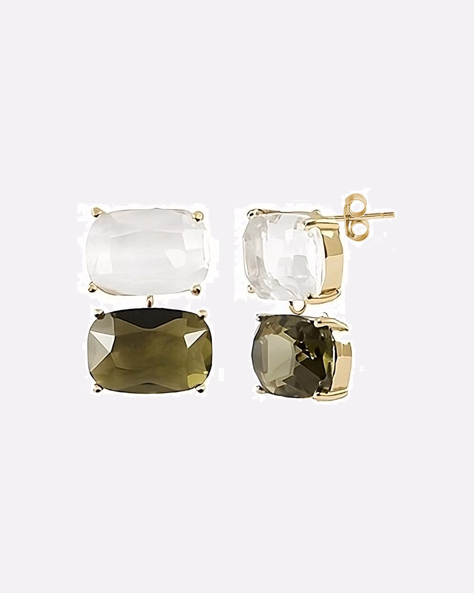 Gemshine earring earrings SMOKE QUARTZ