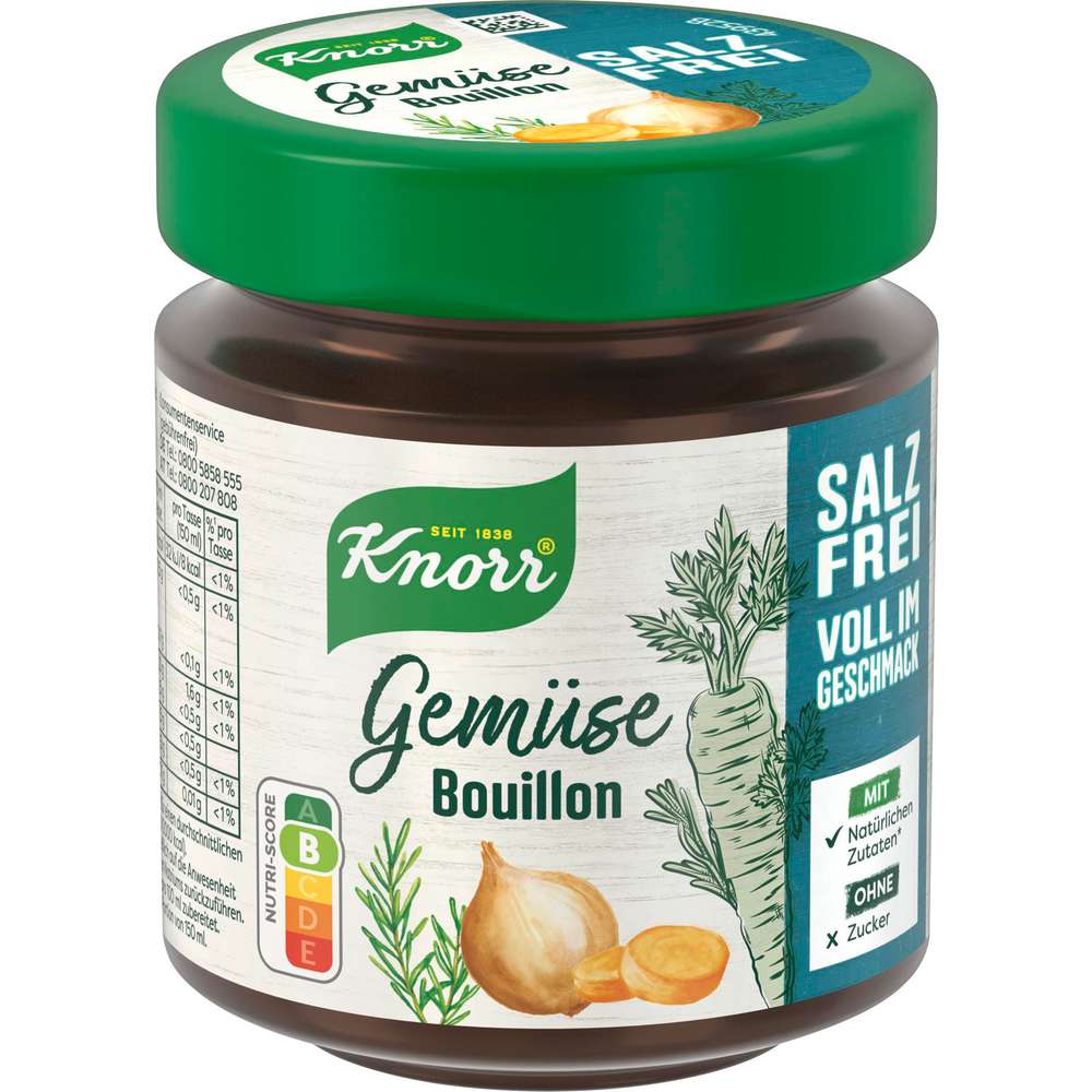 Vegetable bouillon, salt-free