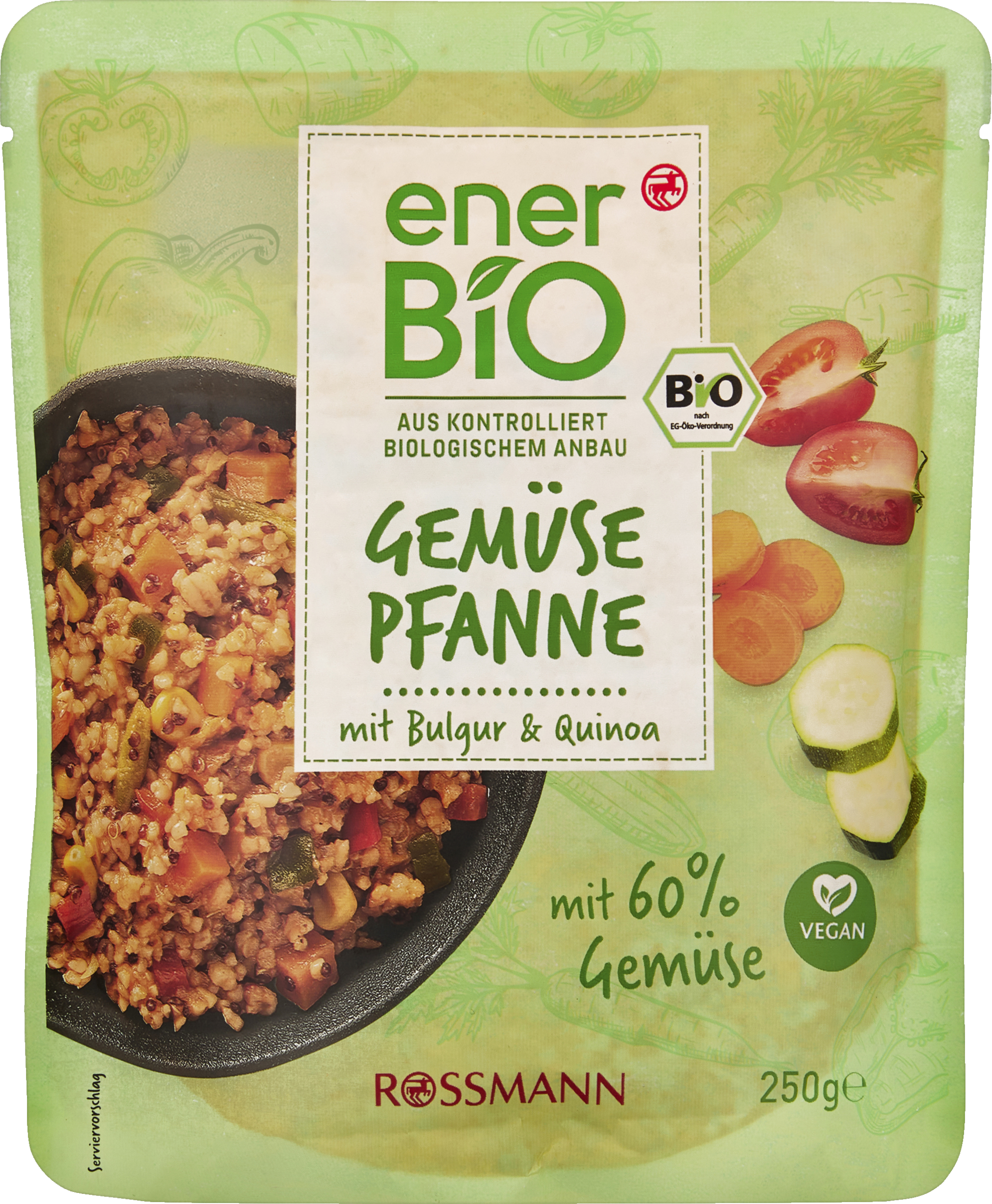 enerBiO Vegetable pan with bulgur & quinoa