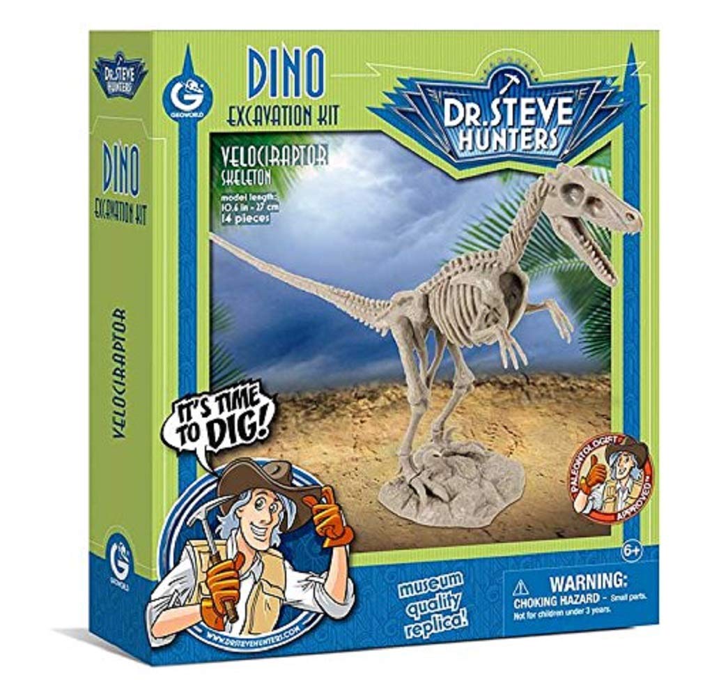 Geoworld 625264 – Dr. Steve Hunters: Dinosaur Excavation Kit – Velociraptor