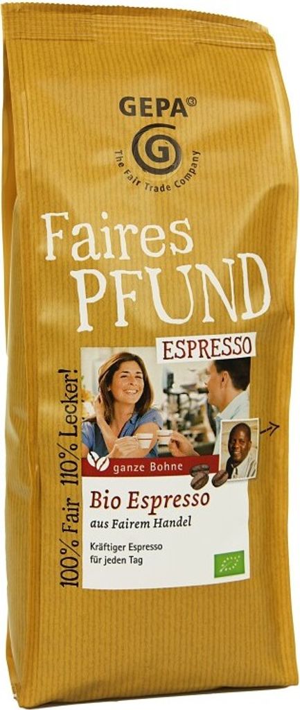 Gepa Fair Trade Whole Bean Espresso, 500g