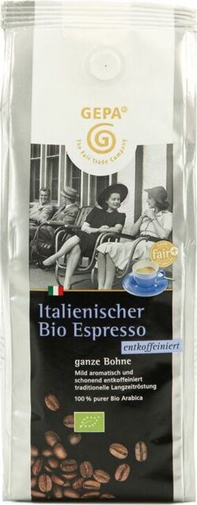 GEPA Ital Espresso decaffeinated whole bean -- 250g