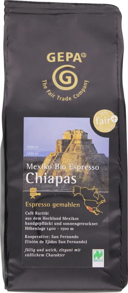 GEPA Mexico Espresso Chiapas ground -- 250g