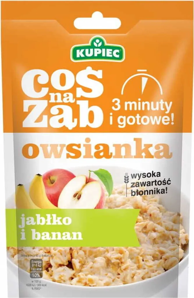 GermanKupiec Coś Na Ząb Haferflocken mit Apfel und Banane 50 G