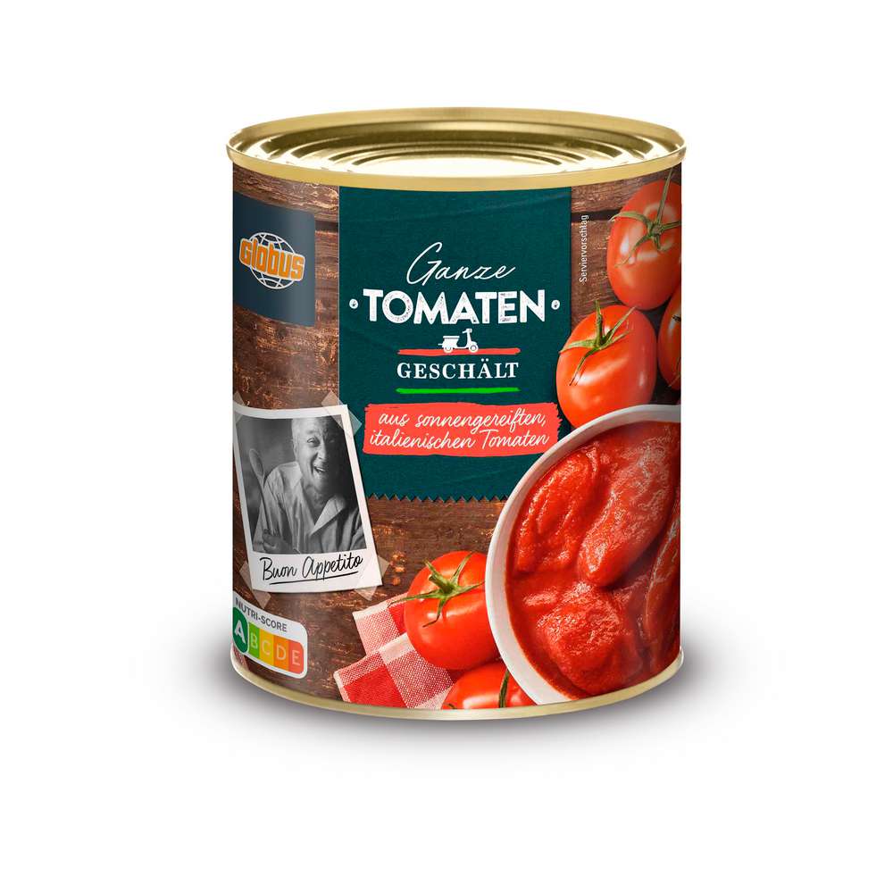 Peeled tomatoes, whole, in tomato juice