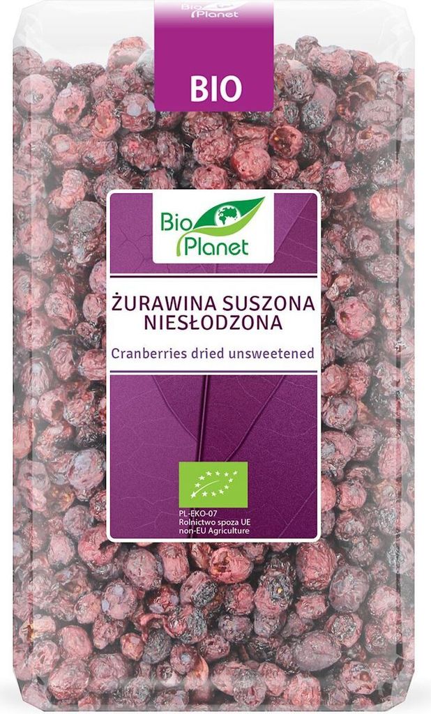 DRIED CRANBERRIES, UNSWEETENED, 150 g - PLANET