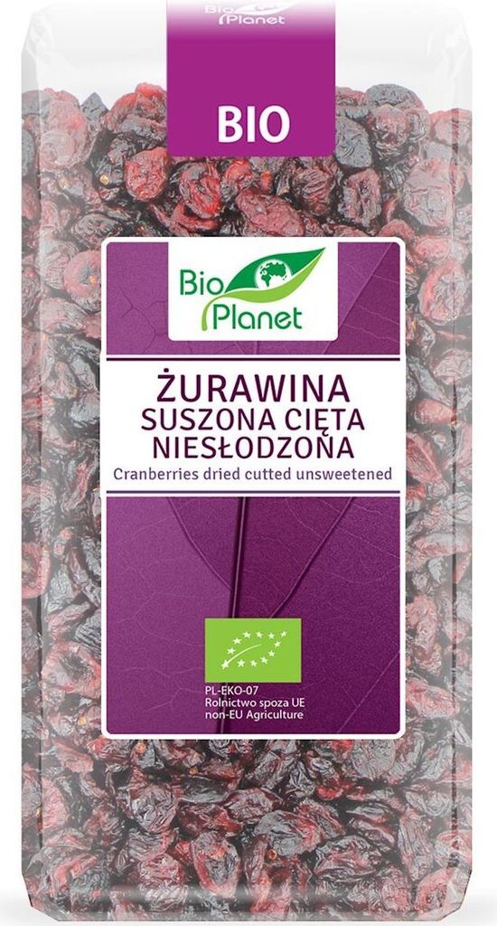 DRIED SLICED CRANBERRIES, UNSWEETENED, 400 g - PLANET