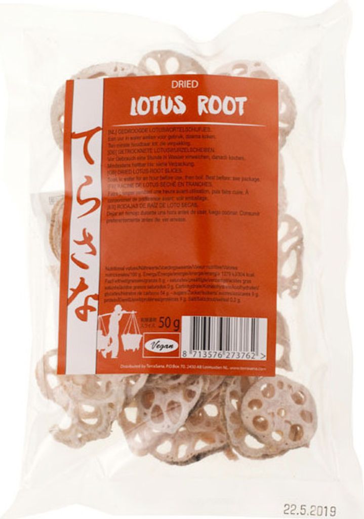 DRIED LOTUS ROOTS, SLICES 50 g - TERRASANA