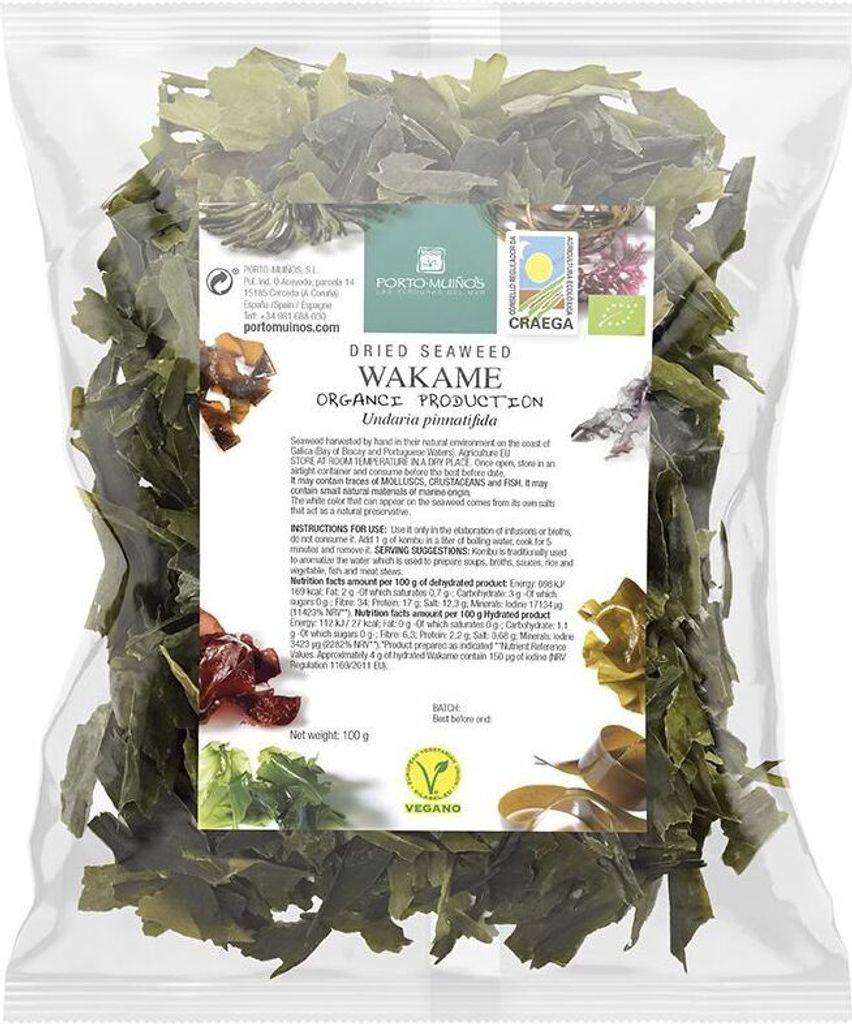 DRIED SEAWEED - WAKAME 100 g (FOIL BAG) - PORTO MUINOS