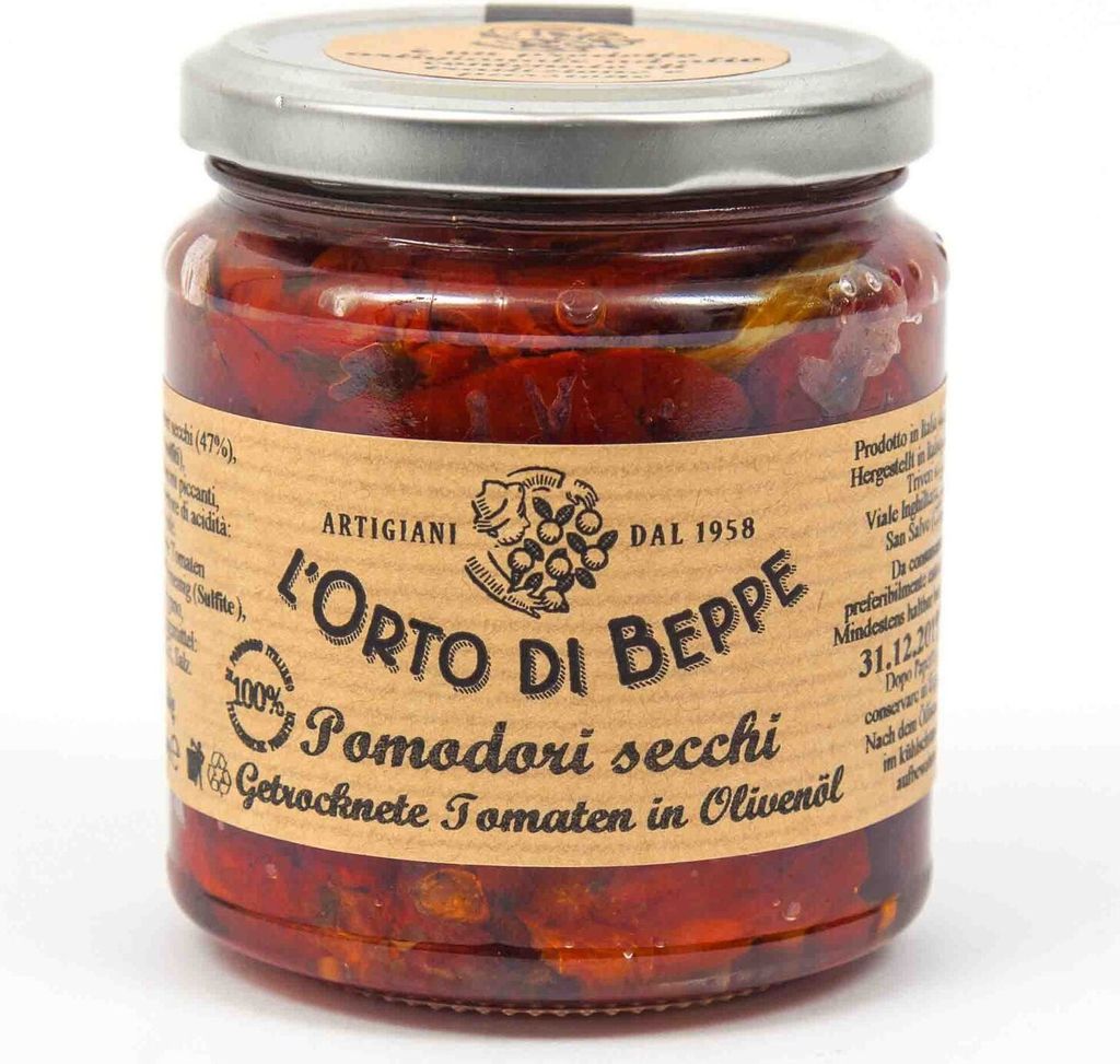 Getrocknete Tomaten in Olivenöl 314 ml. - LOrto di Beppe