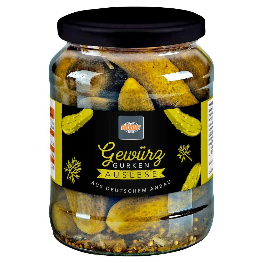 Pickled gherkins selection