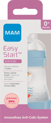 MAM Baby bottle Easy Start Anti-Colic, blue, from birth, 160 ml, 1 pc