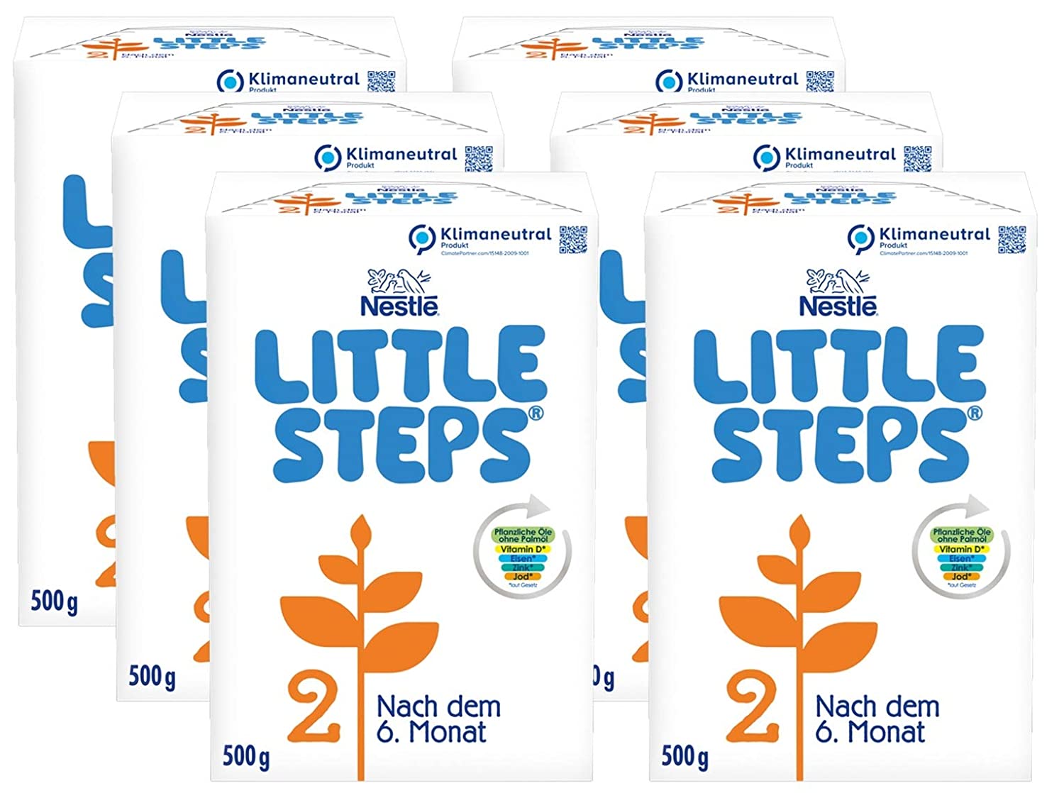 Nestlé LITTLE STEPS 2 Folgemilch im Anschluss an das Stillen, nach dem 6. Monat, 6er Pack (6 x 500g)