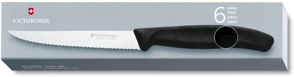 Victorinox SwissClassic 6.7233 Meat Knife Set of 6 Black