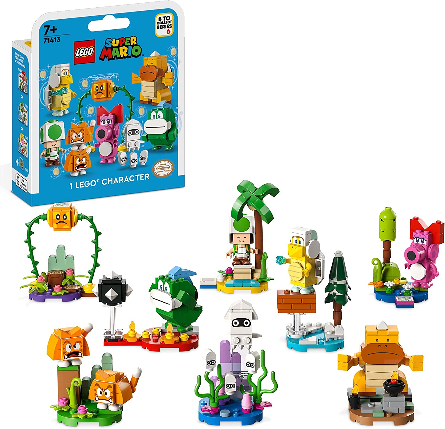 LEGO 71413 Super Mario Characters Pack - Series 6 Collectable Mystery Toy Figures for Kids, Can be Combined with the Starter Pack for More Play Options (1 Style - Random Unit)