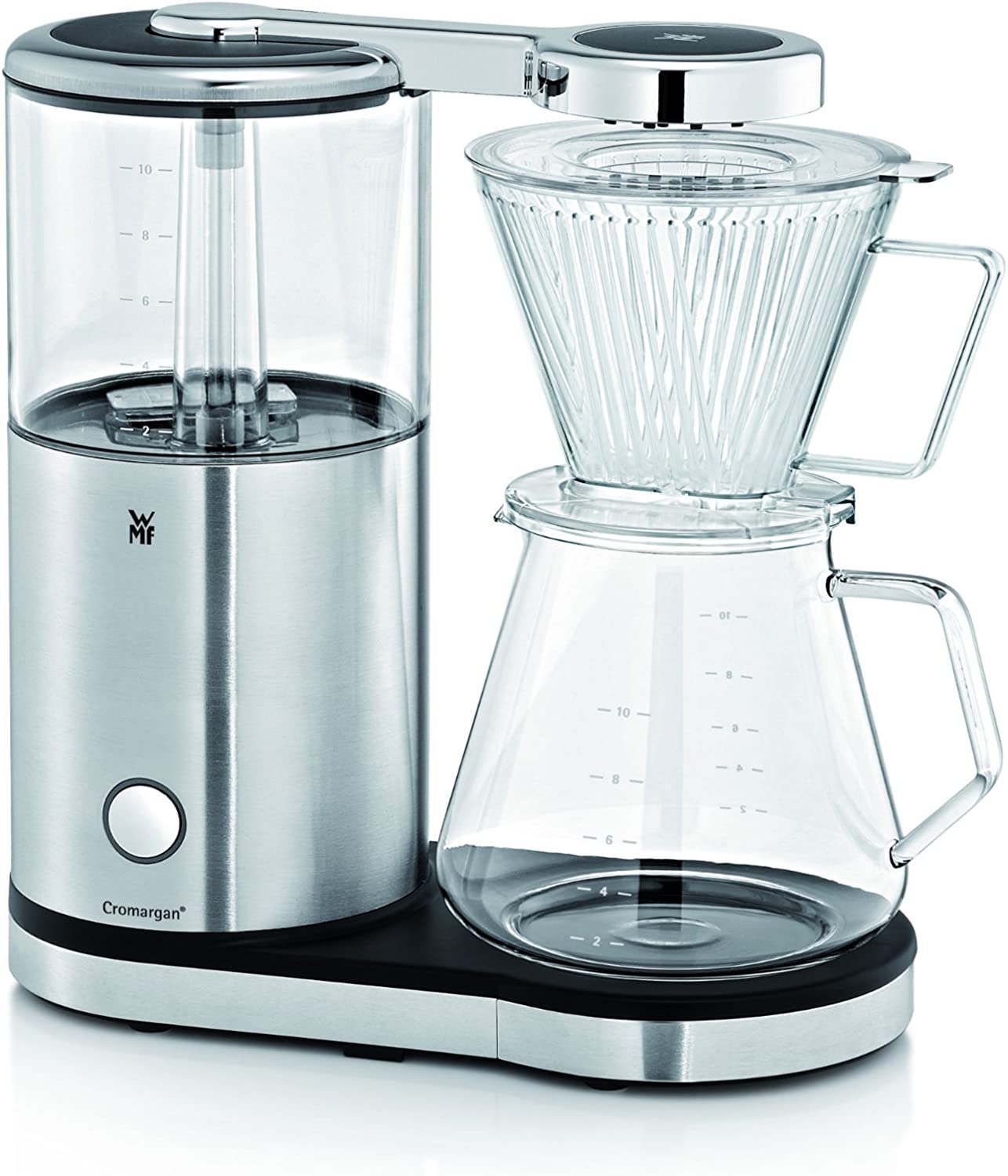 WMF 04 1219 0011 coffee maker - coffee makers (Freestanding, Drip coffee maker, Ground coffee, Coffee, Hot water, Stainless steel, Transparent, 50/60 Hz)