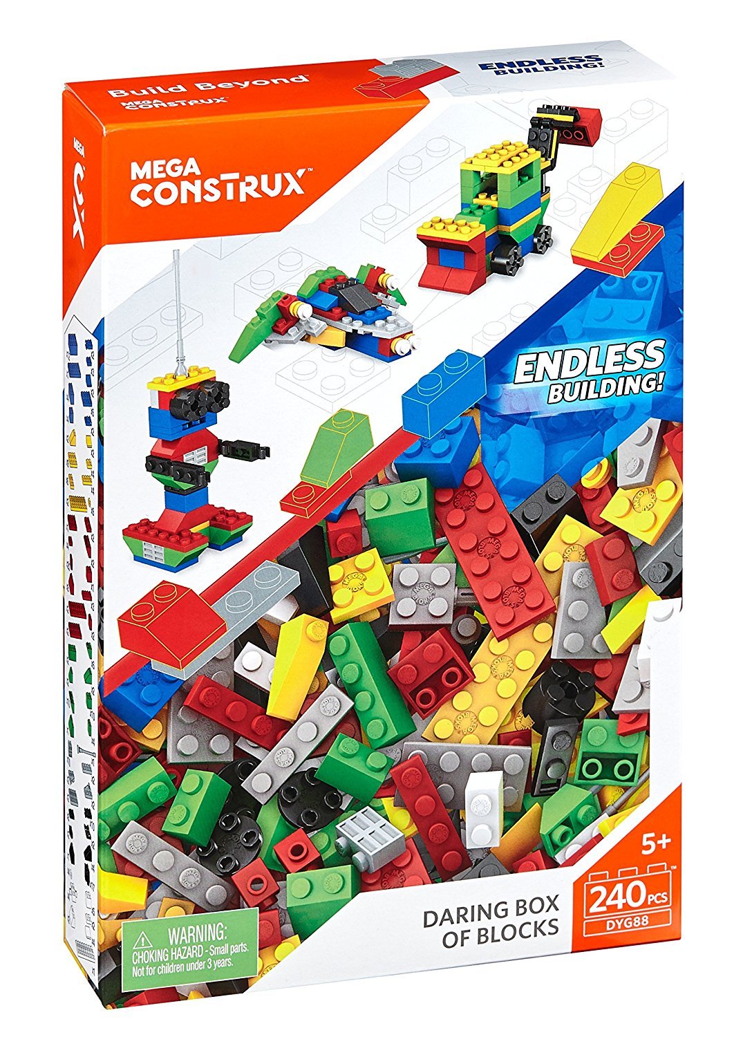 Giant Building Blocks Set (240 Pieces) Boy Mega Bloks Cons Trux