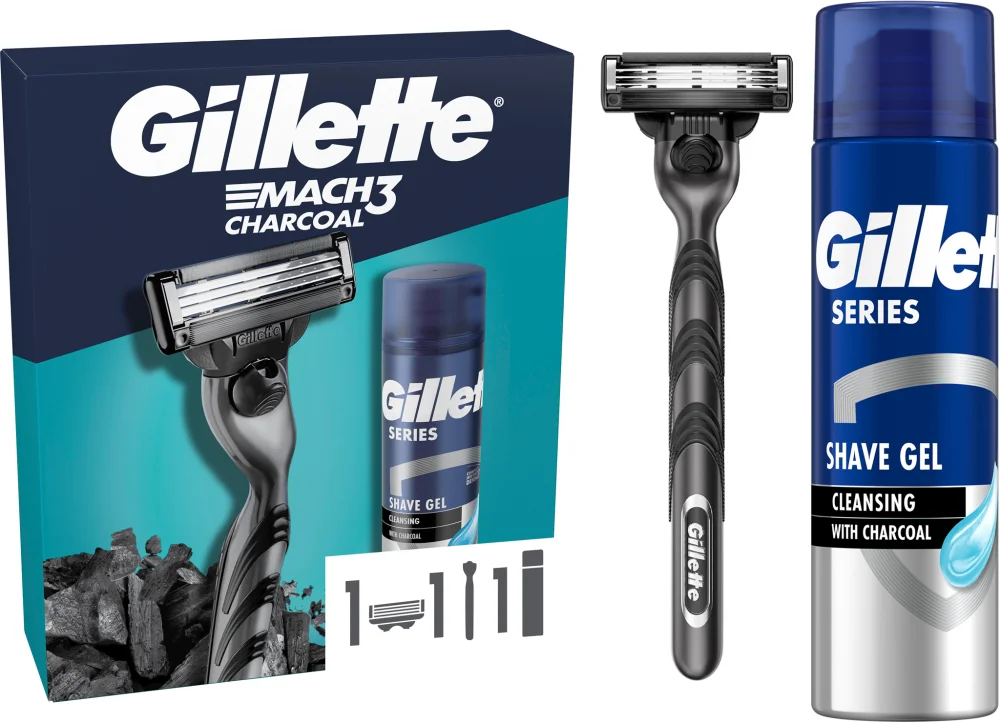 Gillette Mach3 Charcoal Gift Set (for Men)