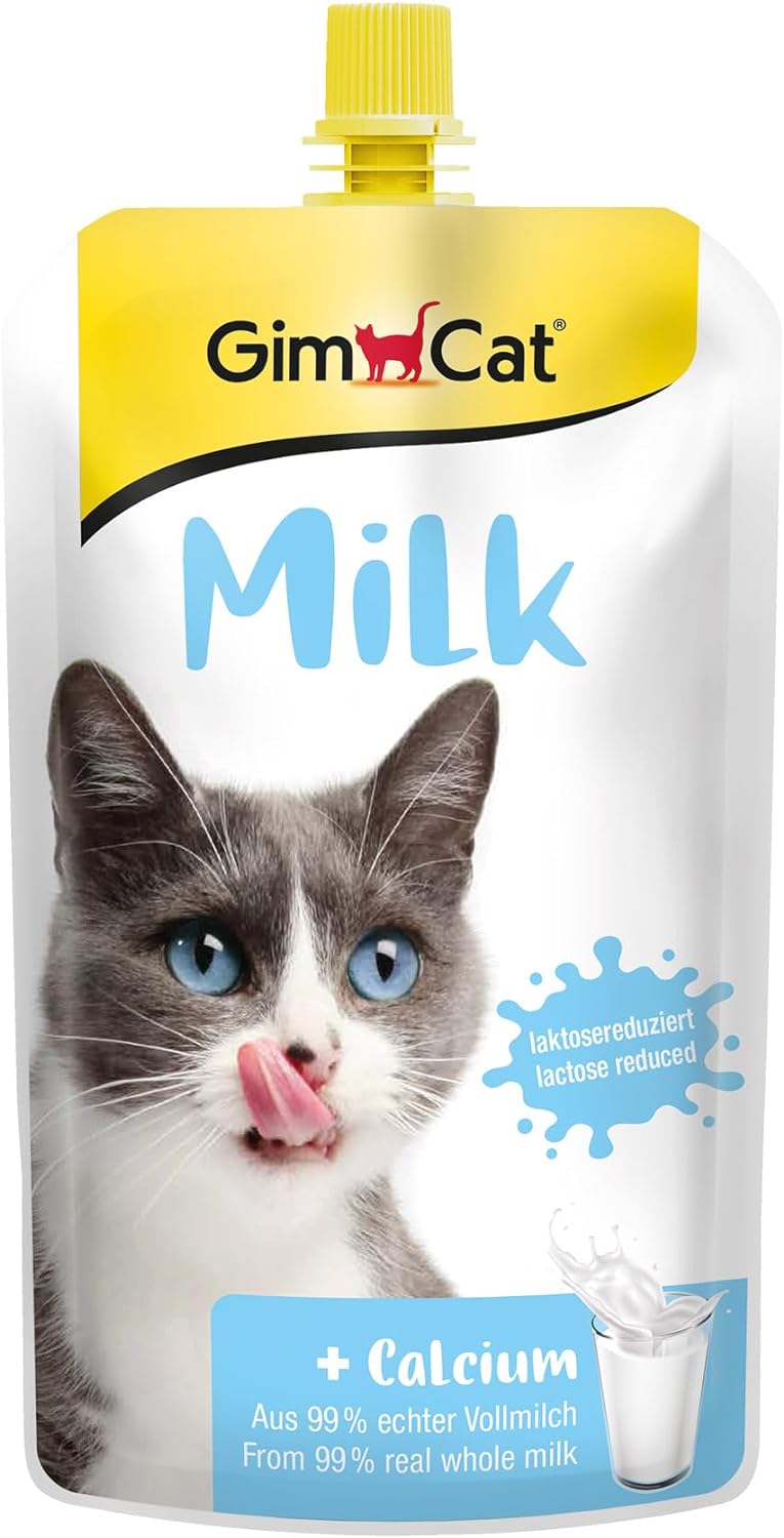 GimCat Milk from real lactose-reduced whole milk with calcium for healthy bones, 1 x 200ml