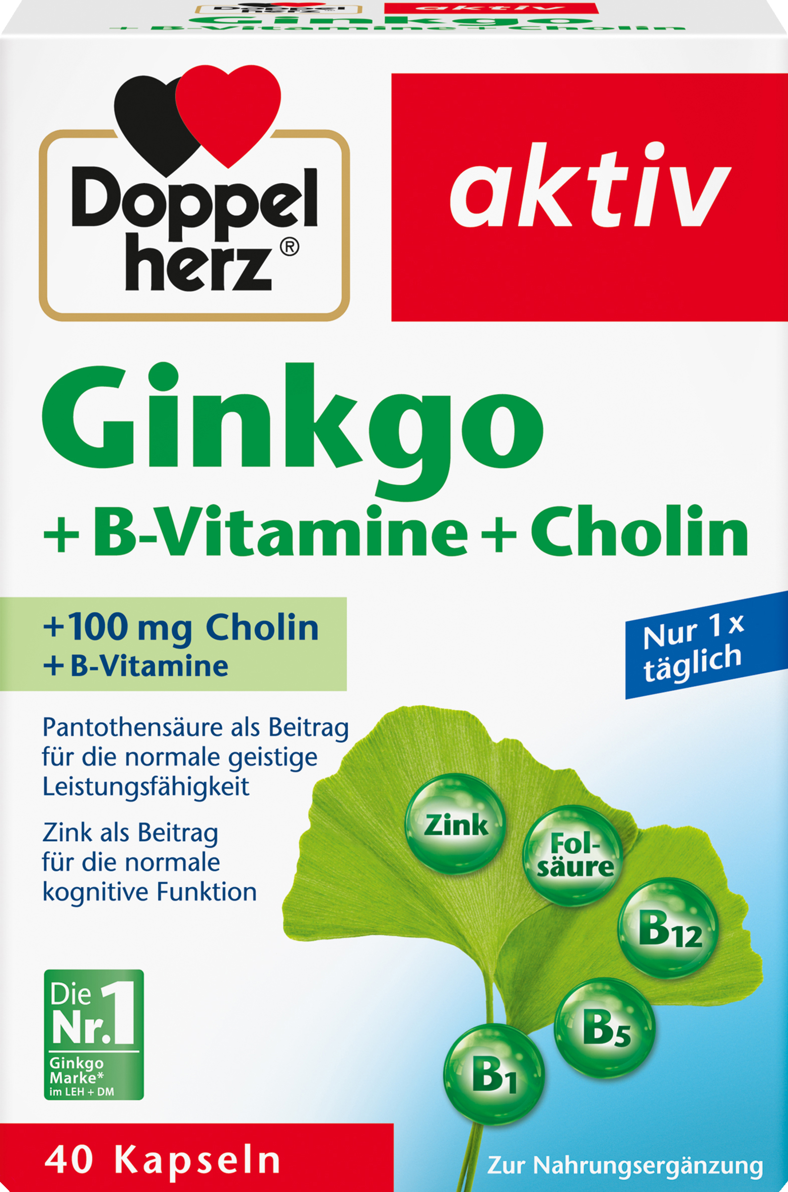 Ginkgo + B vitamins + choline capsules