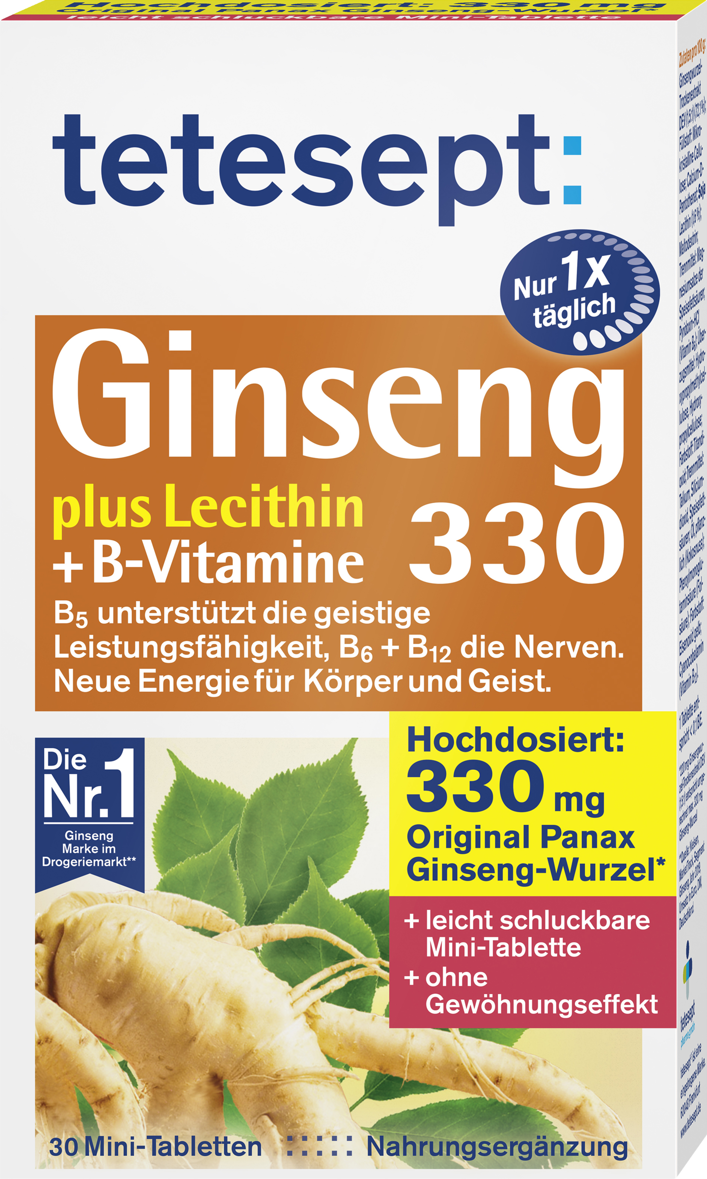 Ginseng 330 plus Lecithin + B-Vitamine