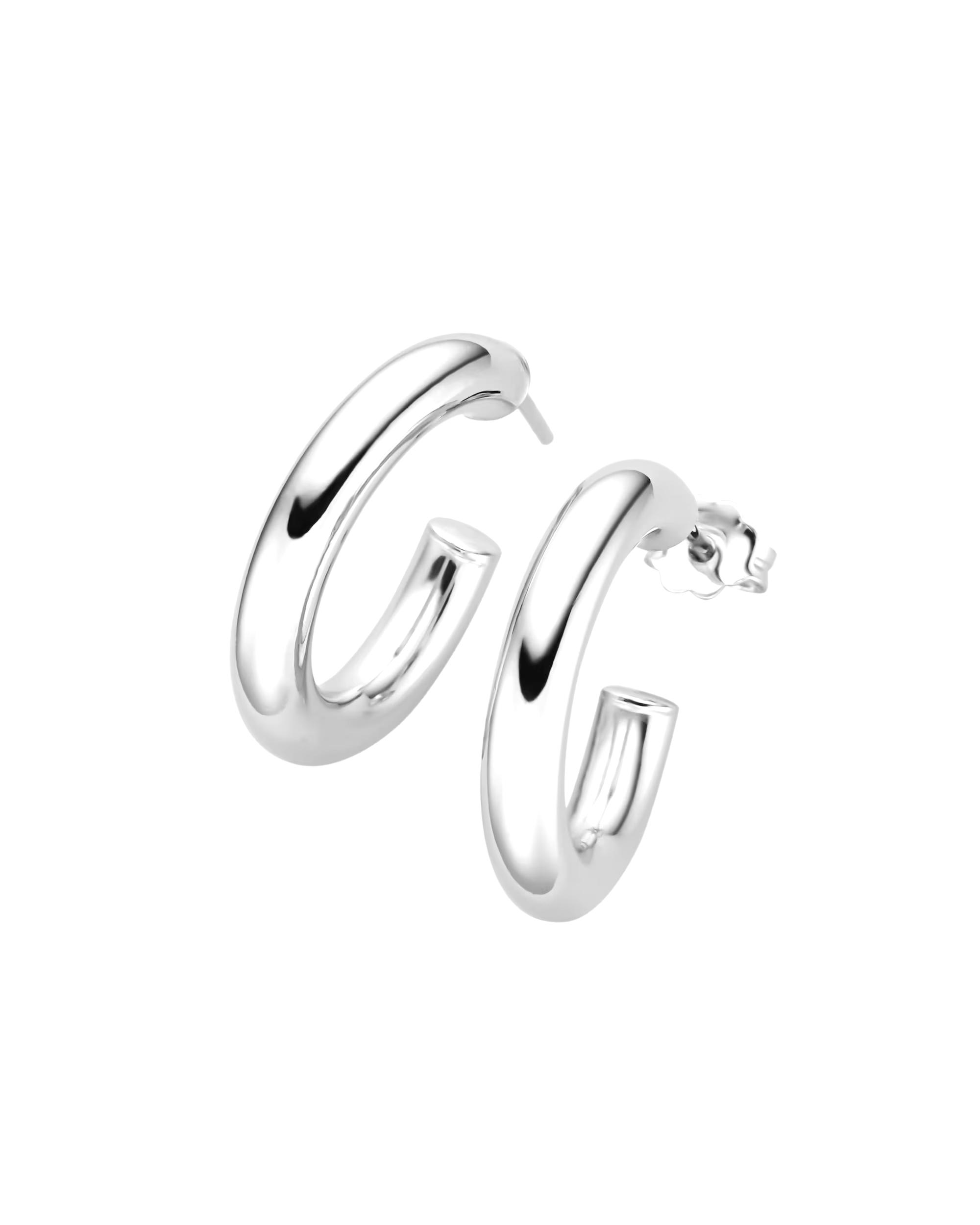 Giorgio Martello Milano earring hoop earrings shiny, silver 925