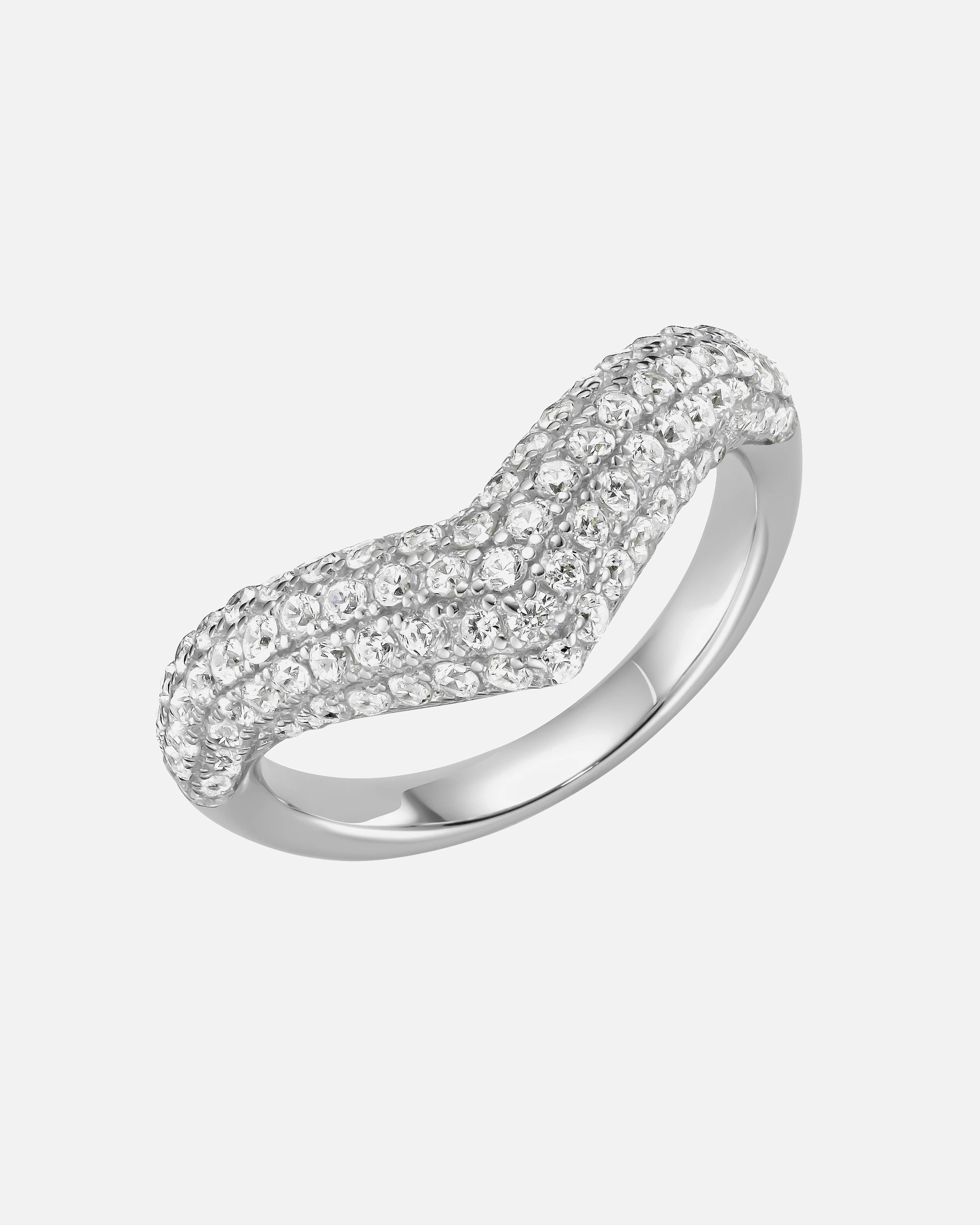 Giorgio Martello Milano Ring Ring with zirconia or black spinel, silver 925