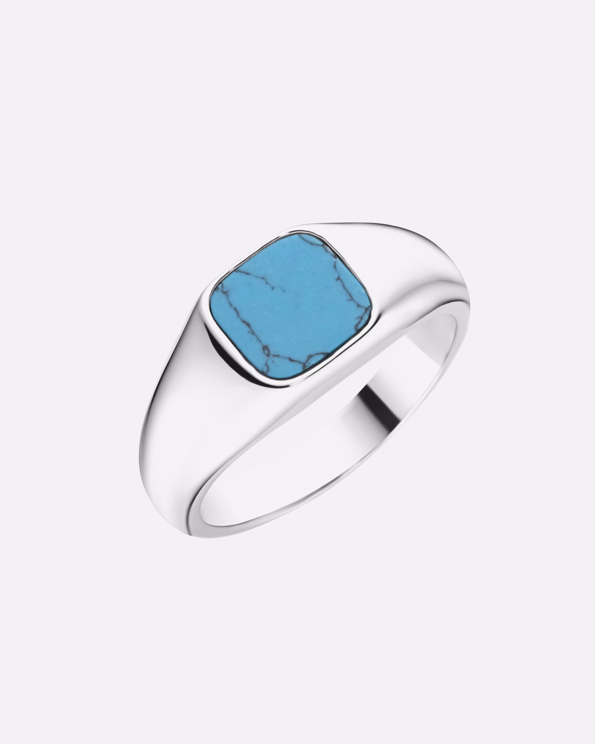 Giorgio Martello Milano ring ring signet ring with synthetic turquoise, silver 925