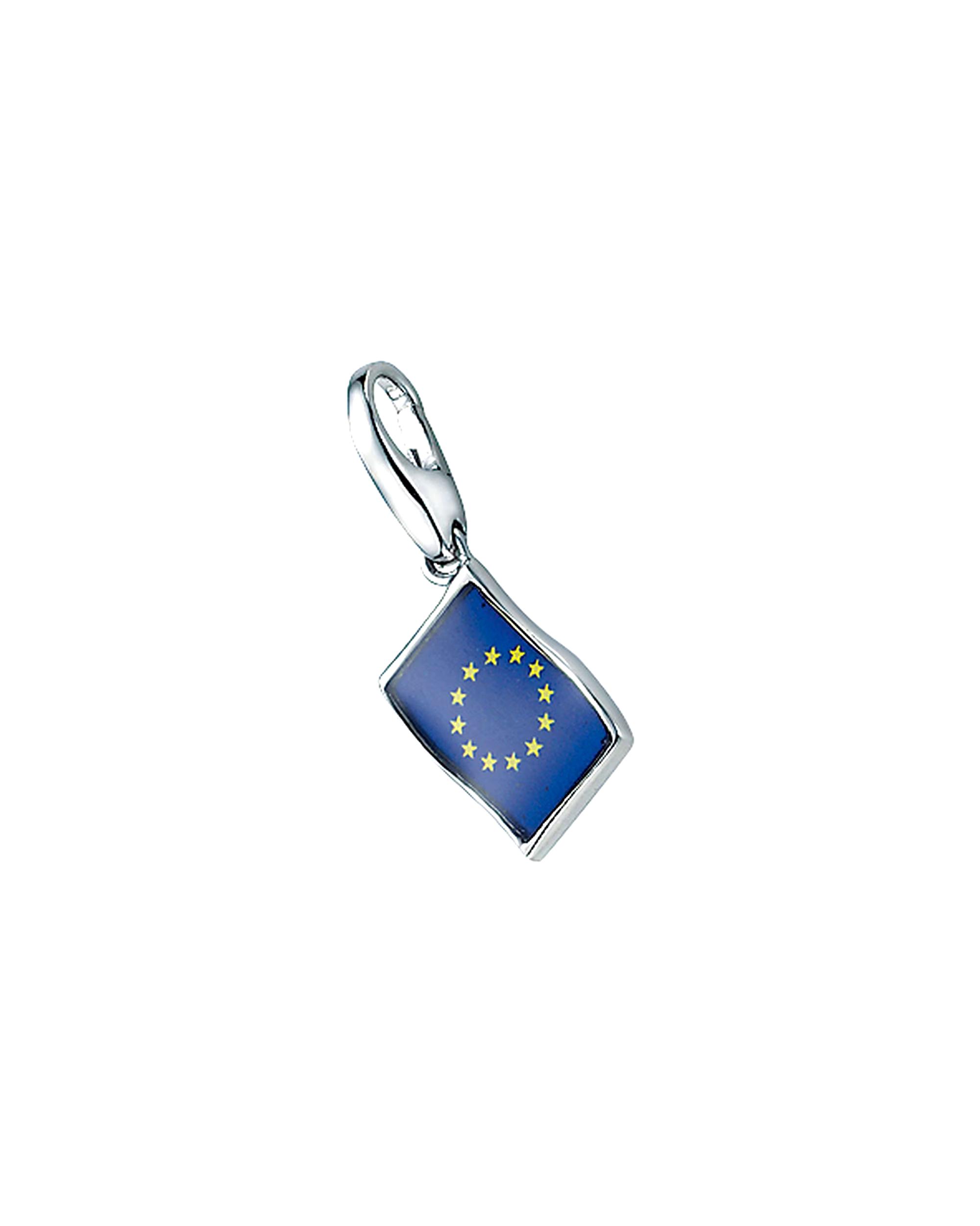 Giorgio Martello Milano jewelry pendant charm Europe flag, silver 925