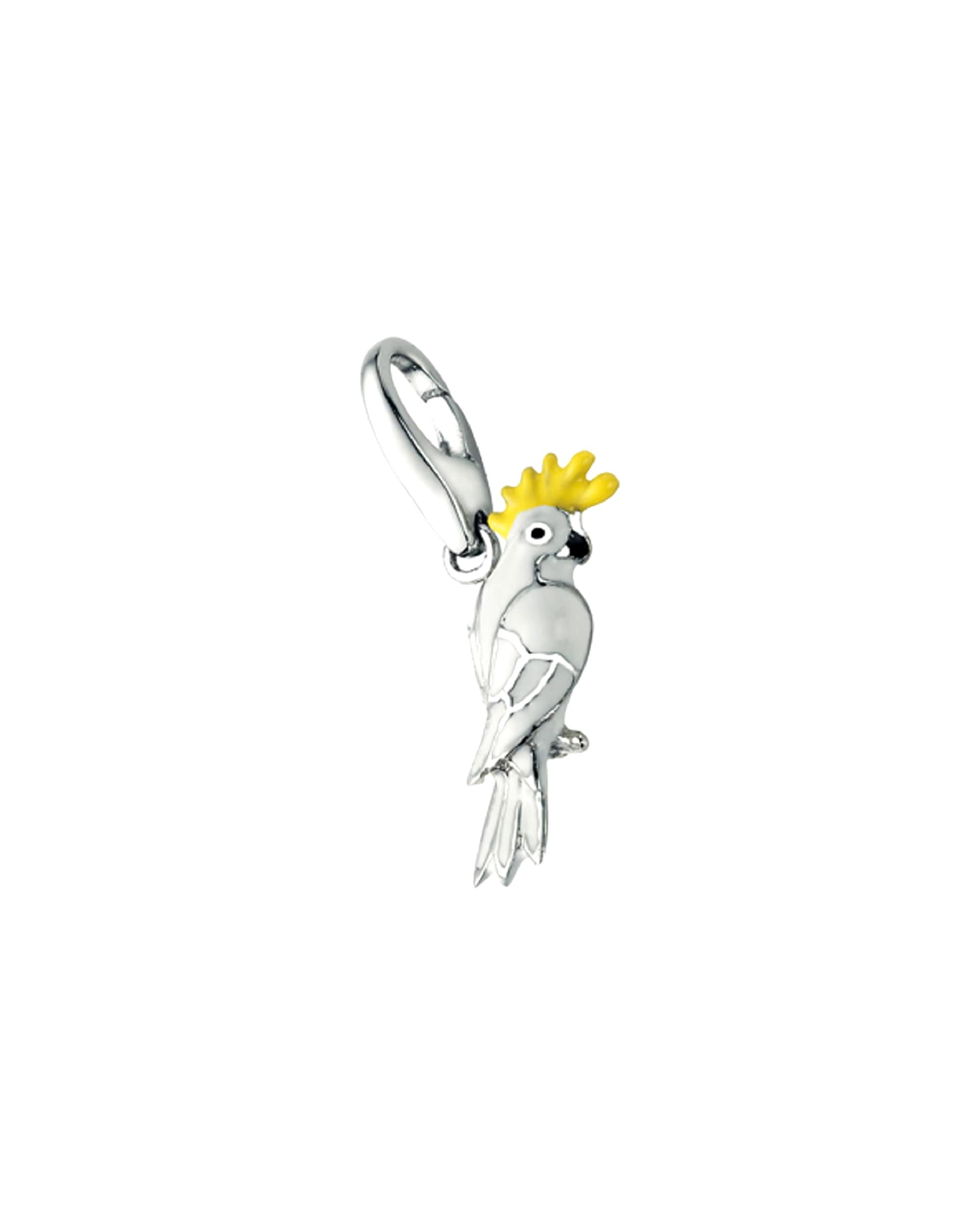 Giorgio Martello Milano jewelry pendant charm cockatoo, silver 925