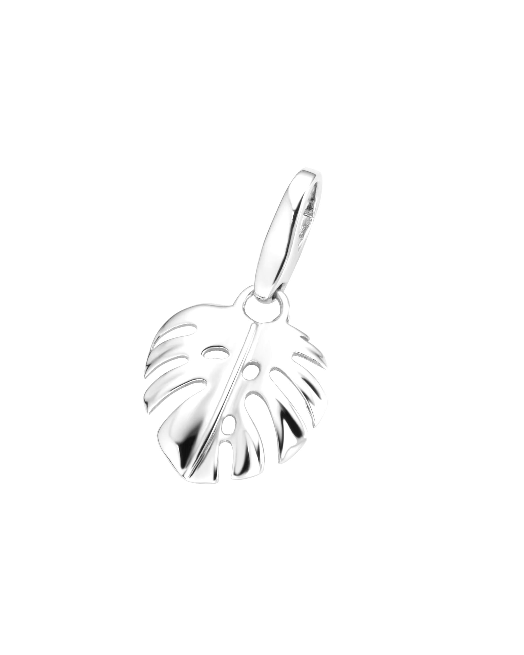 Giorgio Martello Milano jewelry pendant charm monstera leaf, silver 925