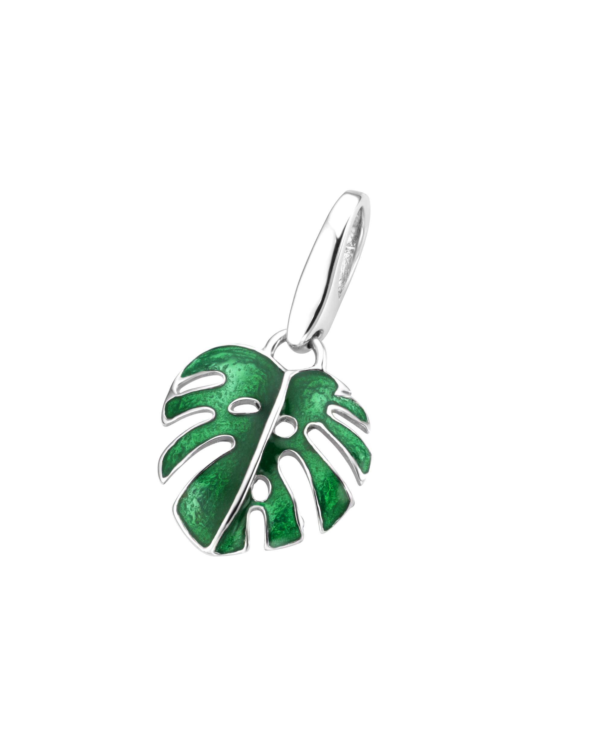 Giorgio Martello Milano jewelry pendant charm monstera leaf, silver 925