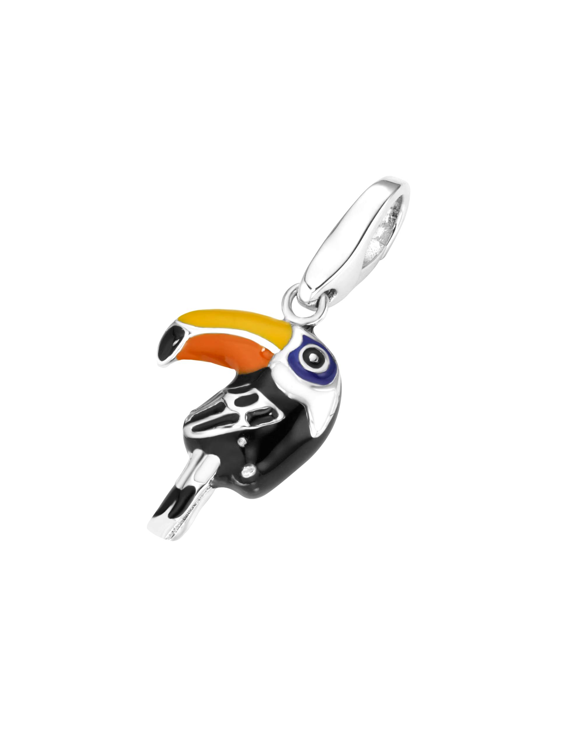 Giorgio Martello Milano jewelry pendant charm toucan, silver 925