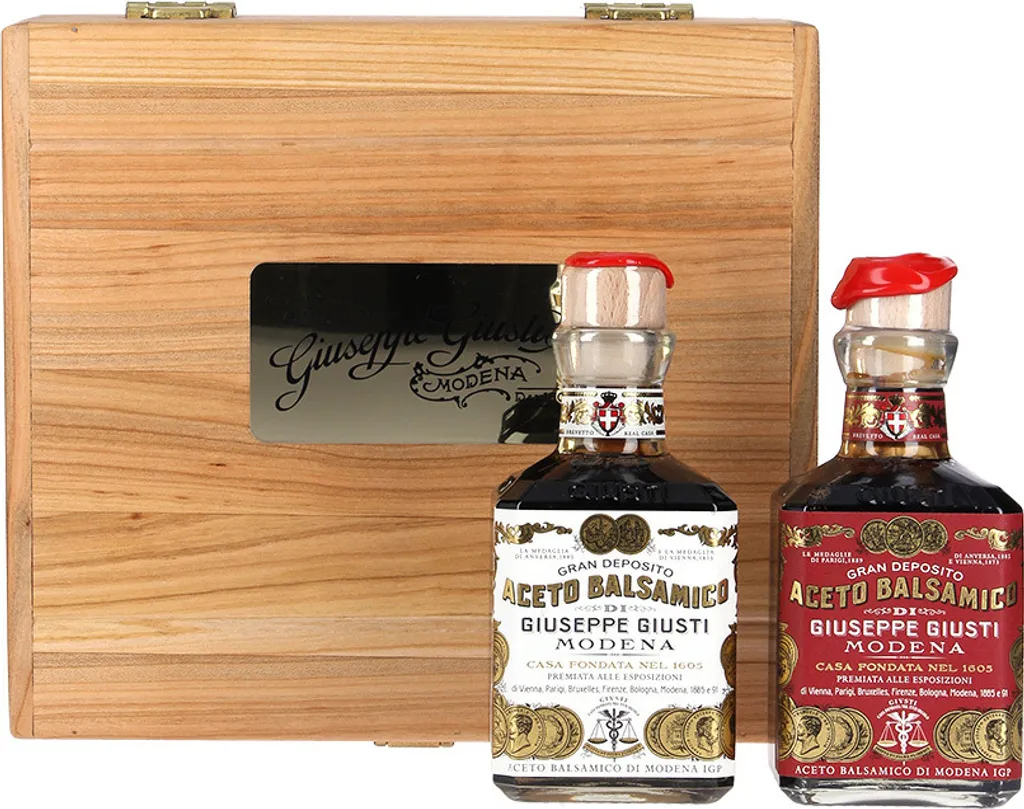 Giuseppe Giusti Wooden Box Duo Set - 2 and 3 Gold Medals 2x 250ml