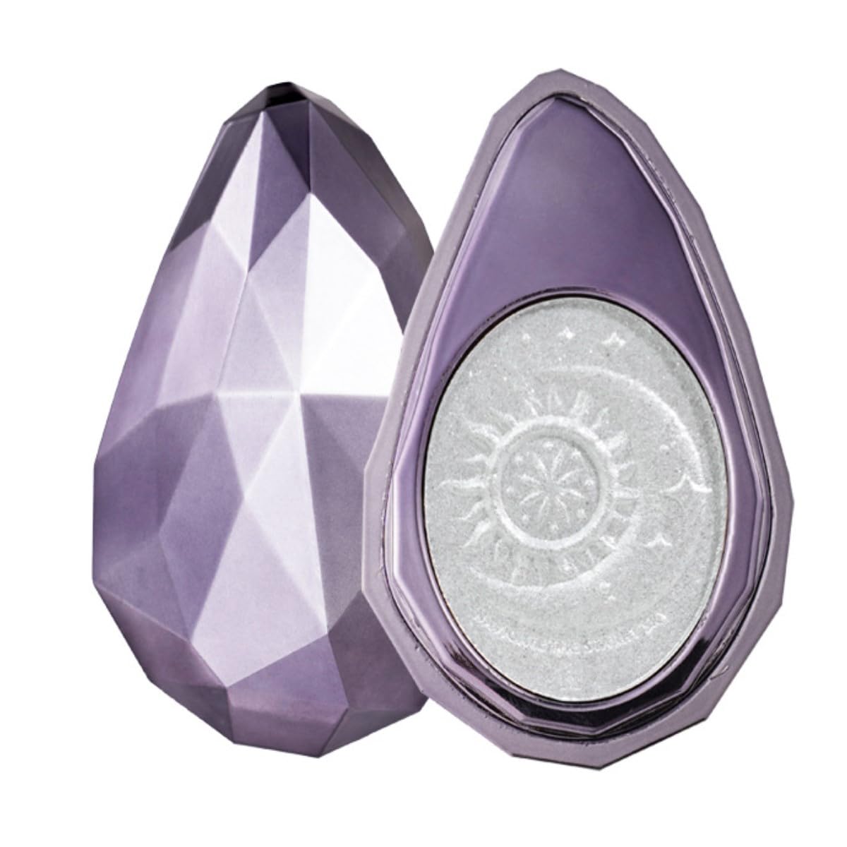 KARLOR Highlighter Palette Purple Diamond Highlighter Powder Face Glitter Make Up Highlighter Glitter Shimmering White Highlighter Diamond Make Up Face Highlighter Mother of Pearl with Purple Diamond