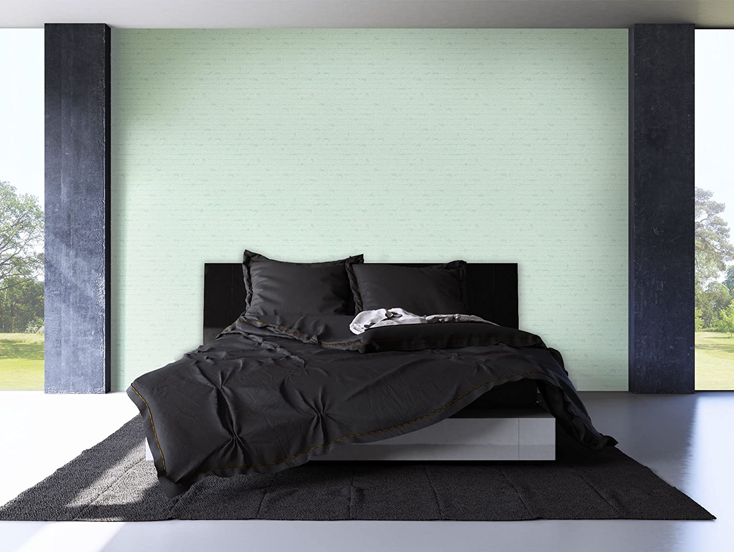 Newroom Green Non-woven Wallpaper Country House, Modern, Nature Fun Modern and Elegant Design Style, Including Wallpaper Guide