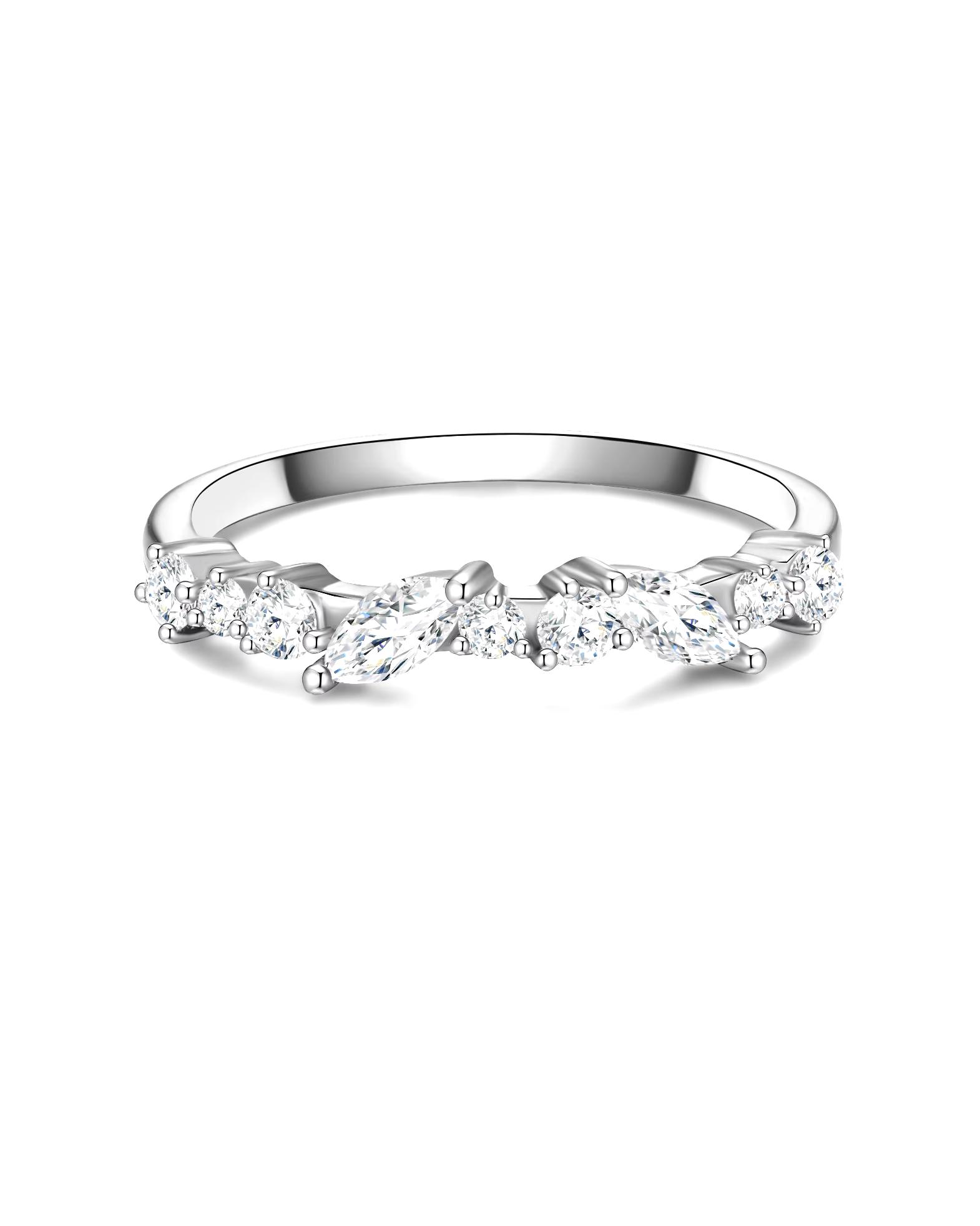 Highlights Munich Ring Ring Sterling Silver Zirconia in Silver