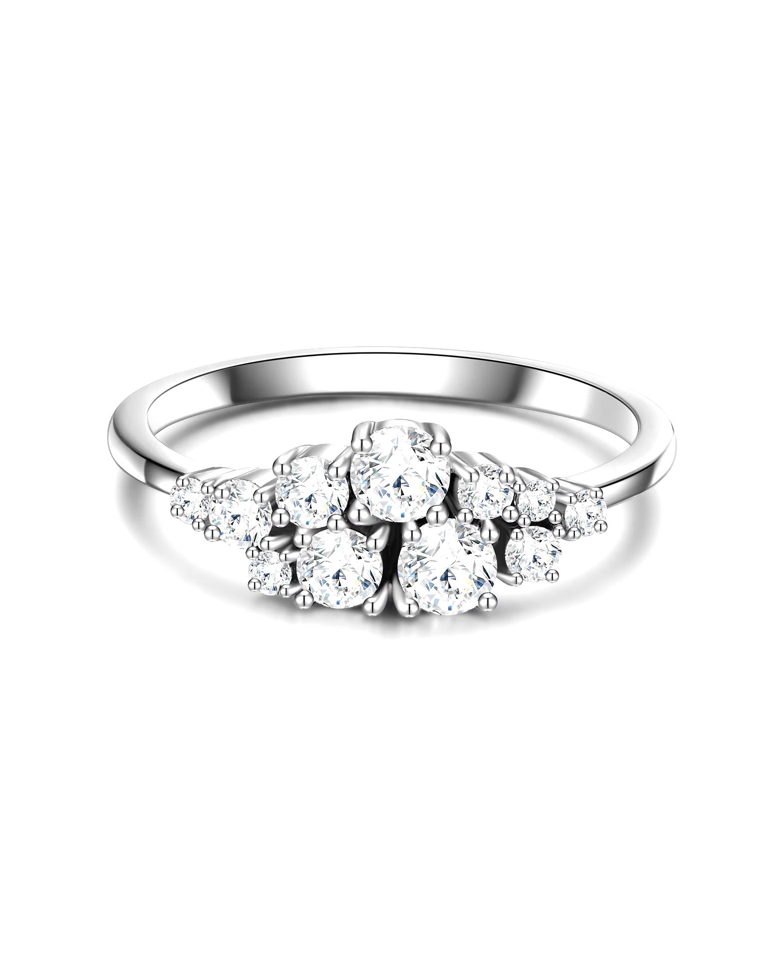 Highlights Munich Ring Ring Sterling Silver Zirconia in Silver