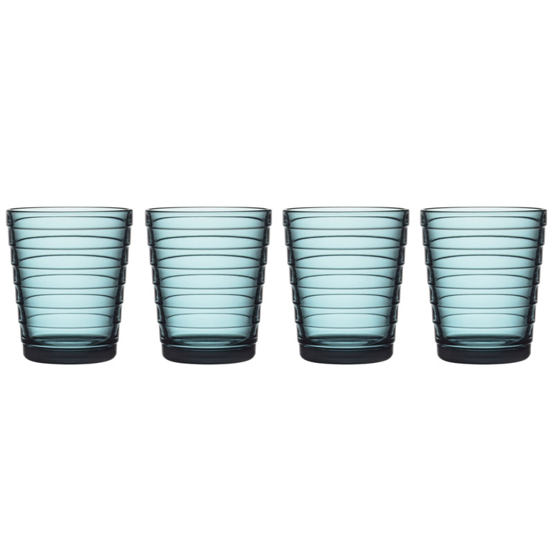 Glass – 220 ml - Sea blue - 4 pieces Aino Aalto Iittala