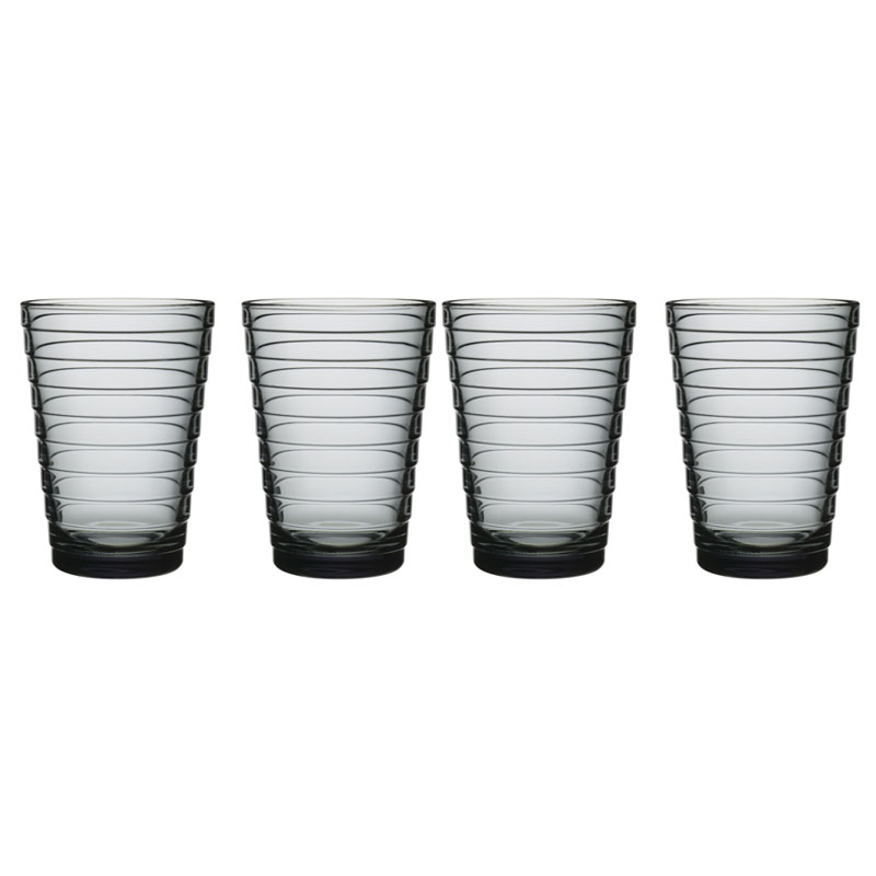Glass - 330 ml - Grey - 4 pieces Aino Aalto Iittala