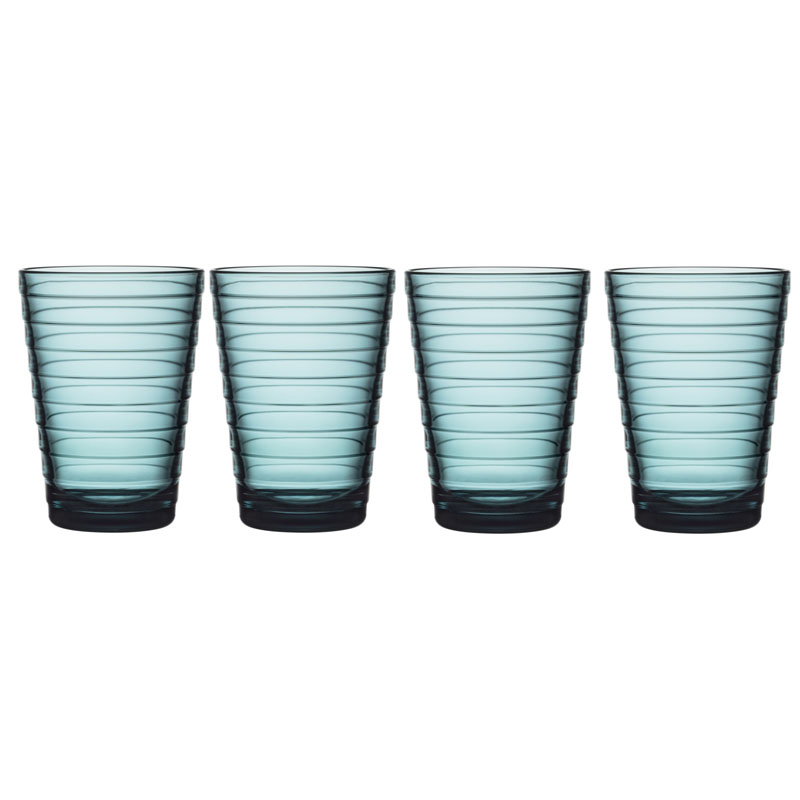 Glass – 330 ml - Sea blue - 4 pieces Aino Aalto Iittala