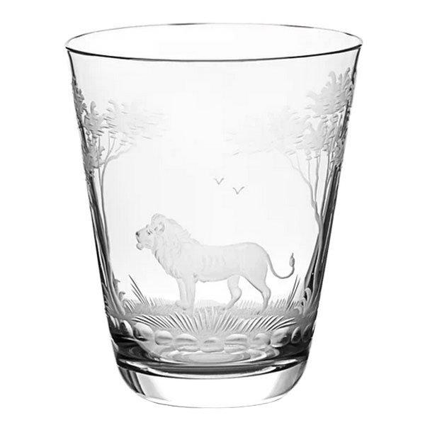 Glass Kilimanjaro engraving lion clear (10.7cm) from Theresienthal