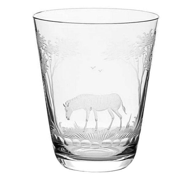 Glass Kilimanjaro engraving zebra clear (10.7cm) from Theresienthal