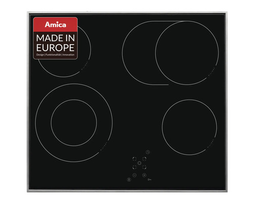 Glass ceramic hob with frame Amica 60 x 50.5 cm 4 cooking zones KMC 742 600 E