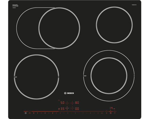 Glass ceramic hob with frame Bosch 57.2 x 51.2 cm 1 cooking zones PKN601DP1D