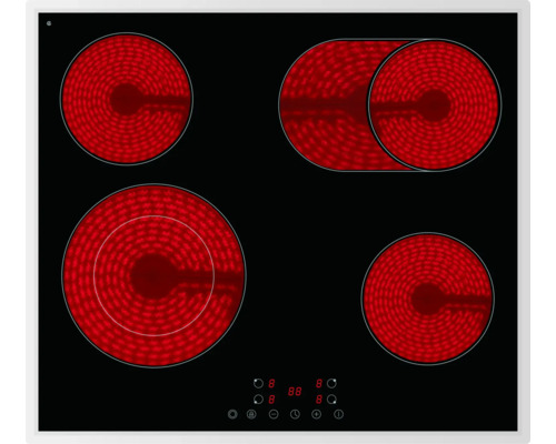 Glass ceramic hob with frame PKM 59 x 52 cm 4 cooking zones EB-C4-2KBTCG