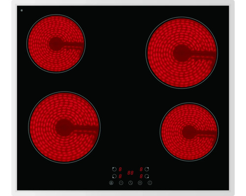 Glass ceramic hob with frame PKM 59 x 52 cm 4 cooking zones EB-C4G