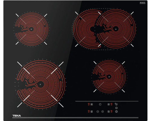 Glass ceramic hob with frame TEKA 60 x 51.5 mm 2 cooking zones TTB64320PLVBK