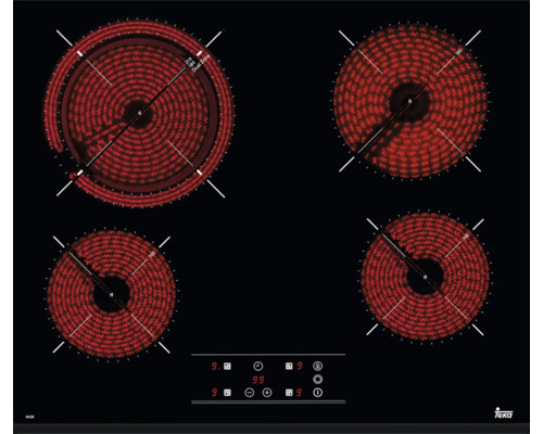 Glass ceramic hob with frame TEKA 60 x 51.5 mm 4 cooking zones TT6420