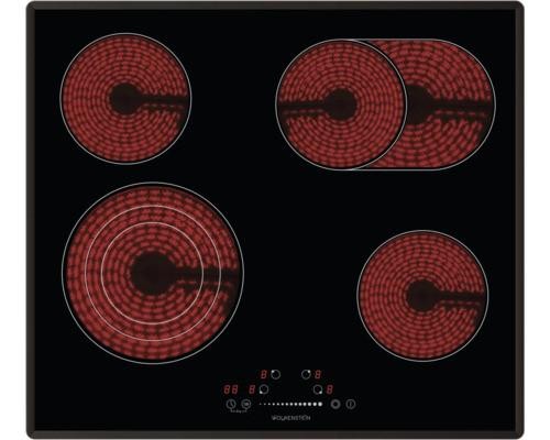 Glass ceramic hob with frame Wolkenstein 59.2 x 52.2 cm 4 cooking zones WEB-C4-3KBG